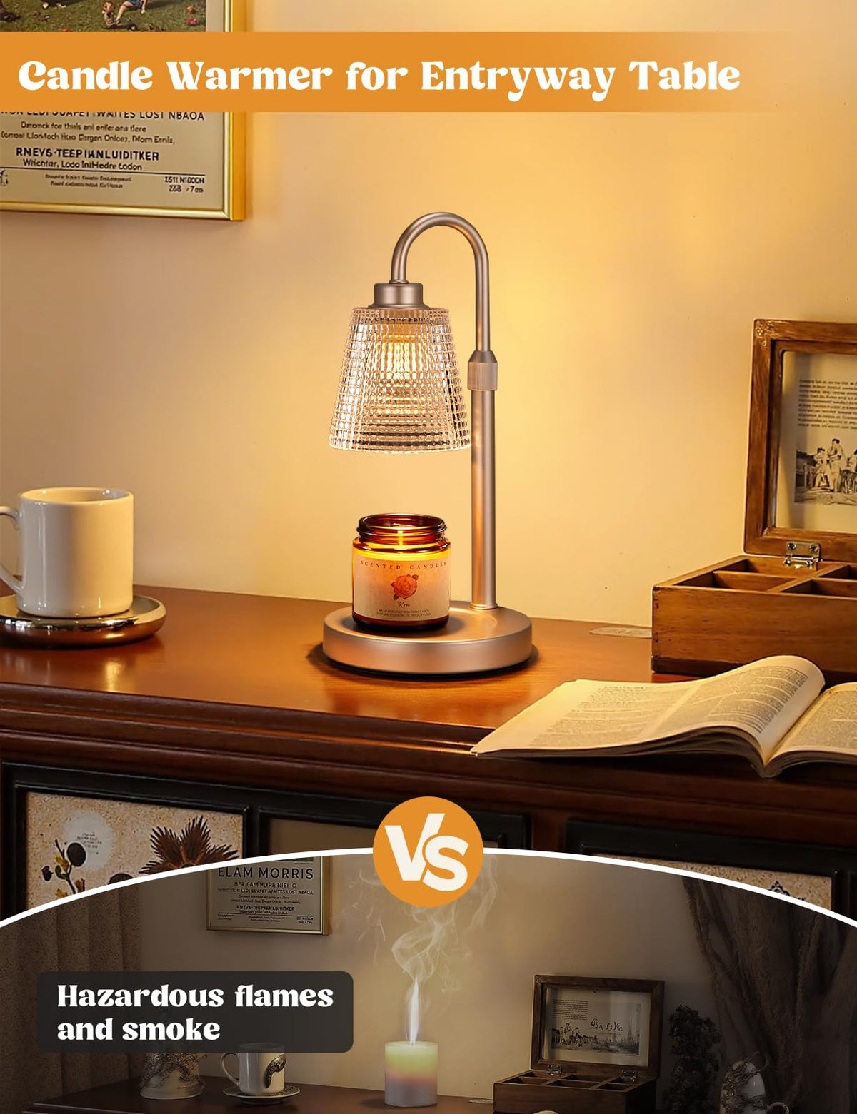 Innqoo Candle Warmer Lamp with Timer Home Decor Birthday Gifts for Women