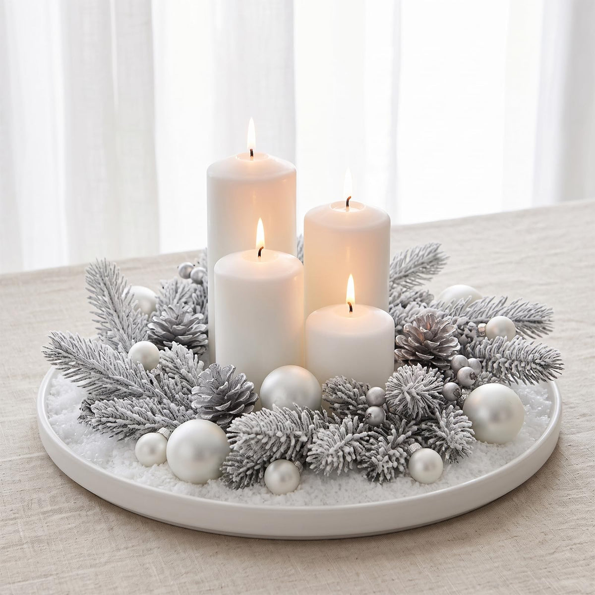 Hananona 50 Pcs Artificial Pine Needles Branches, Christmas Evergreen Picks
