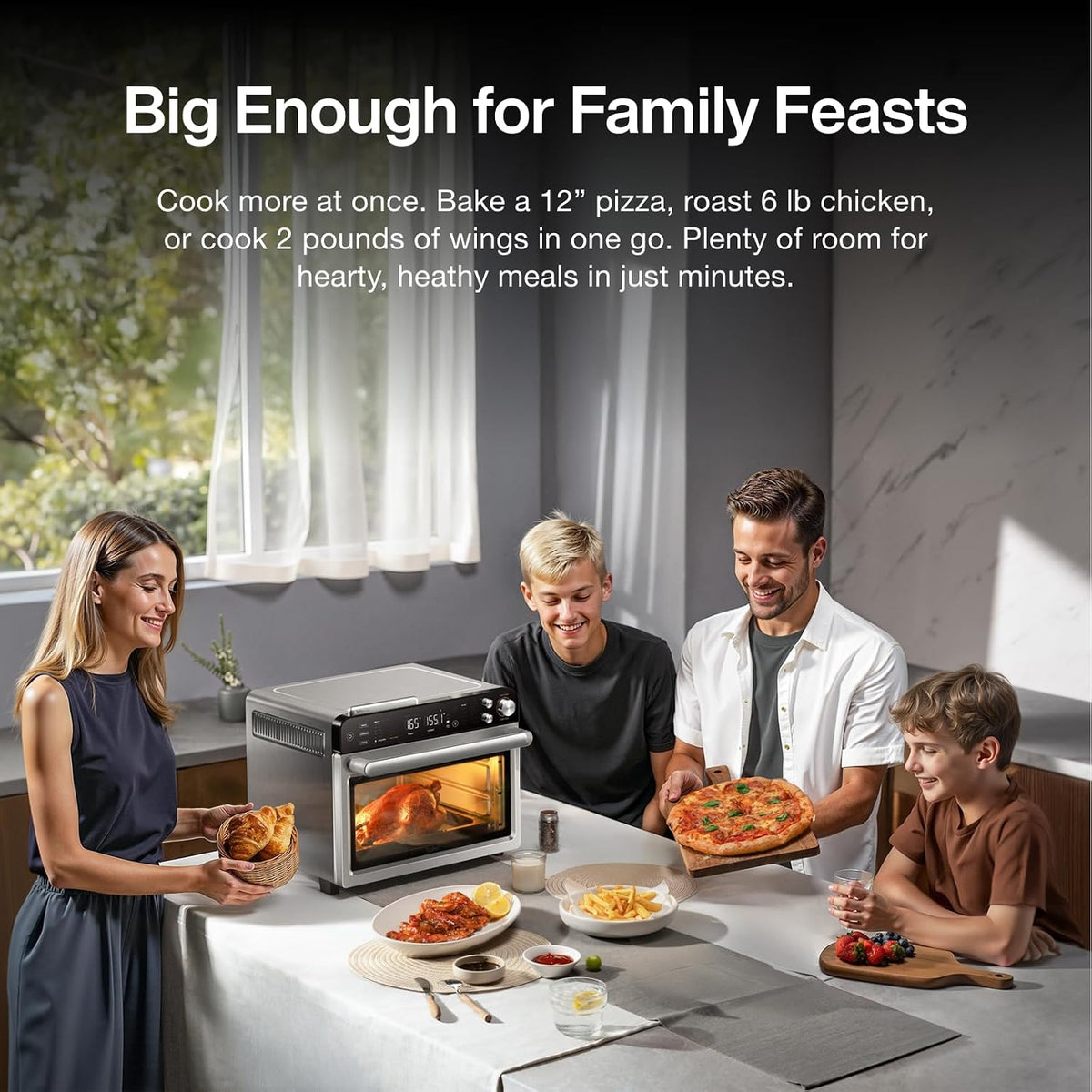 Typhur Sync Air Fryer Oven, Smart AI Wireless Probe, 360° Turbo Convection