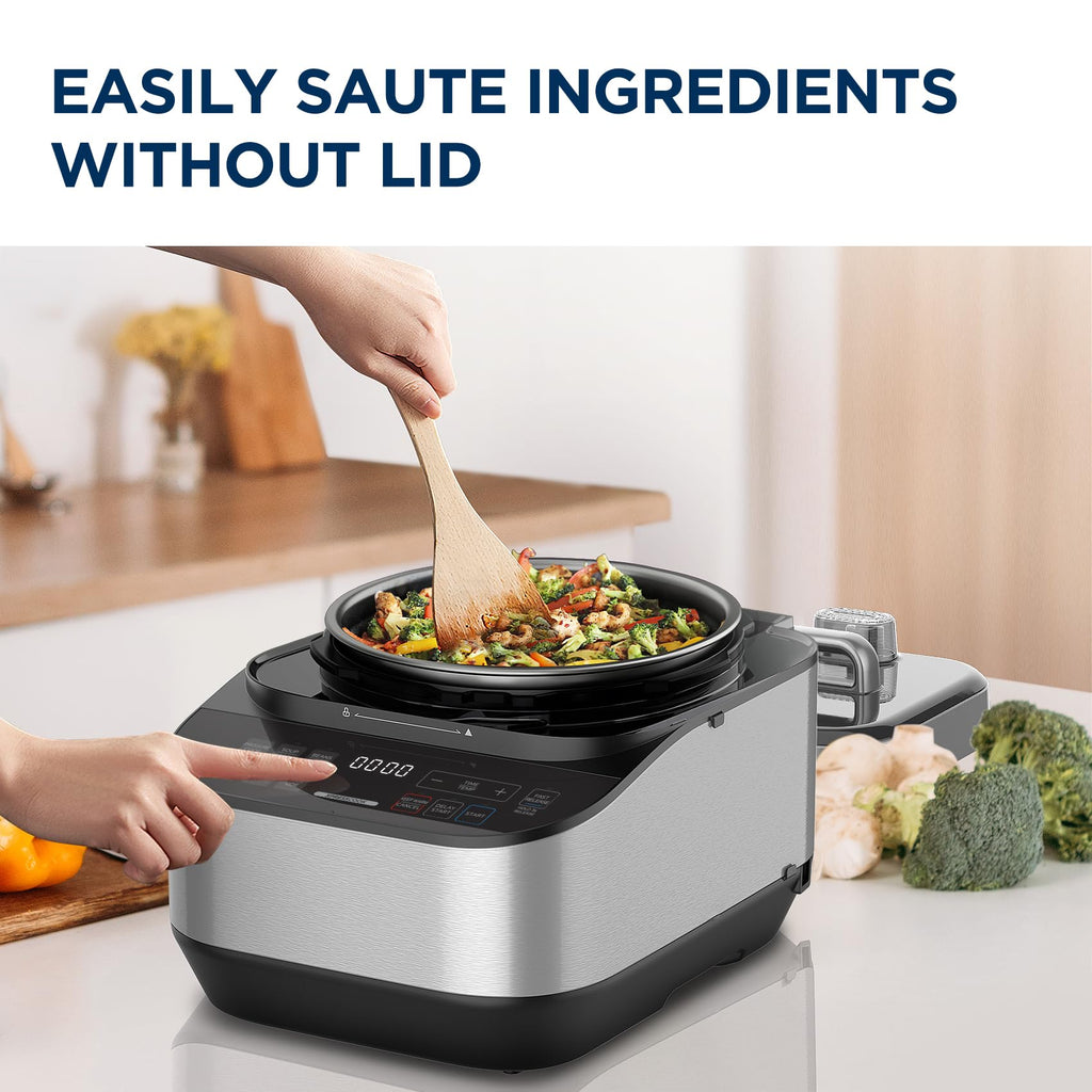 Midea 12-in-1 Electric Pressure Cooker, 6 Quarts, 12 Presets, Multi-Functional Programmable Slow Cooker, Rice Cooker, Steamer, Sauté Pan, Yogurt Maker, and More, Stainless Steel