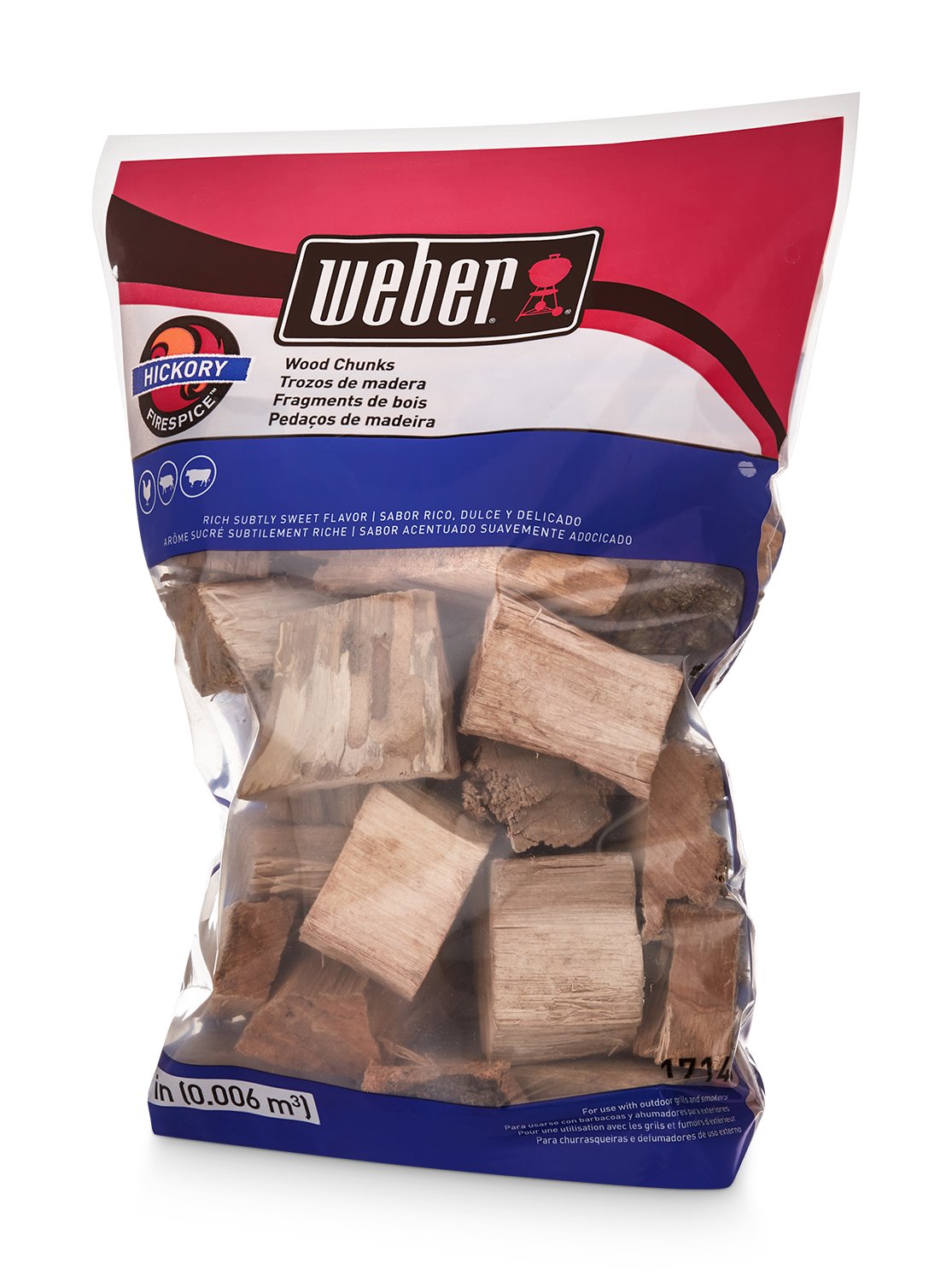 Weber® Cherry Wood Chunks, Outdoor Cooking Fuel, 4 lb