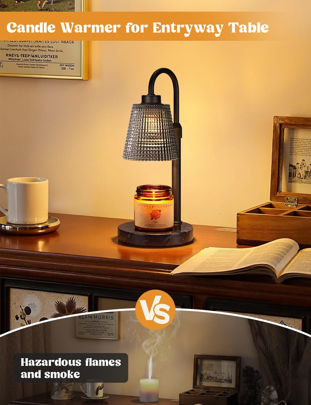 Innqoo Candle Warmer Lamp with Timer Home Decor Birthday Gifts for Women