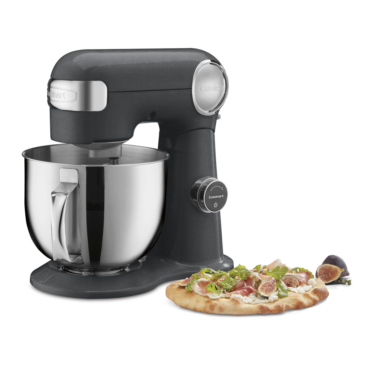 Cuisinart Stand Mixer, 12 Speed, 5.5 Quart Stainless Steel Bowl, Chef’s Whisk, Mixing Paddle, Dough Hook, Splash Guard w/ Pour Spout, Ruby Red, SM-50R, Manual