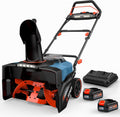 SENIX 40V 21-Inch Cordless Snow Blower with Variable-Speed Steel Auger