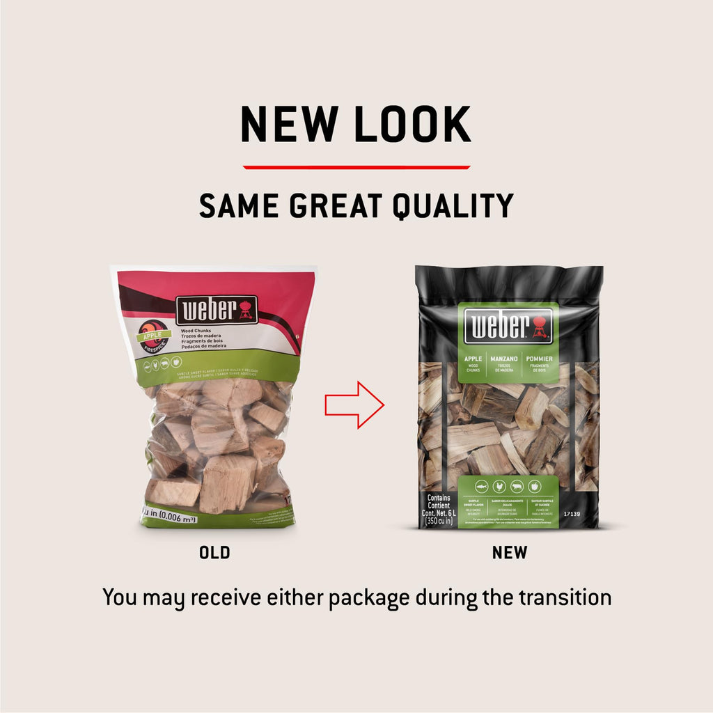 Weber® Cherry Wood Chunks, Outdoor Cooking Fuel, 4 lb