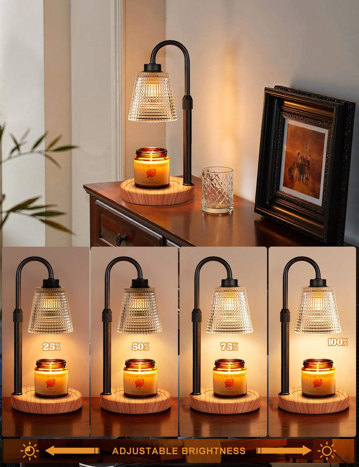 Innqoo Candle Warmer Lamp with Timer Home Decor Birthday Gifts for Women
