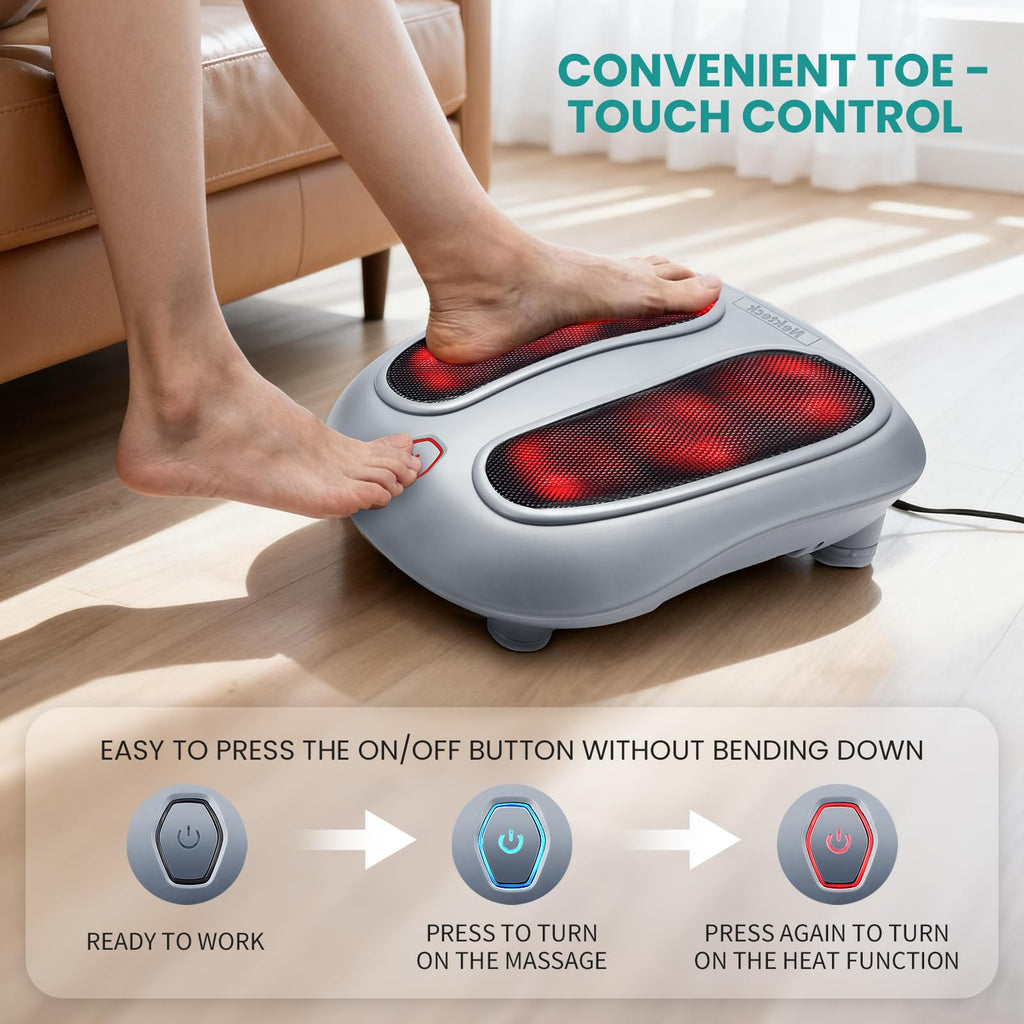 Nekteck Foot Massager with Heat, HSA Eligible FSA Massage Tools Gifts