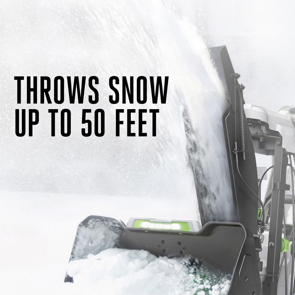 EGO Power+ 21" Electric Snow Blower, Gray/Black, Cordless Steel Auger, Includes (2) 56V 5.0Ah Batteries and Dual Port Charger, SNT2112