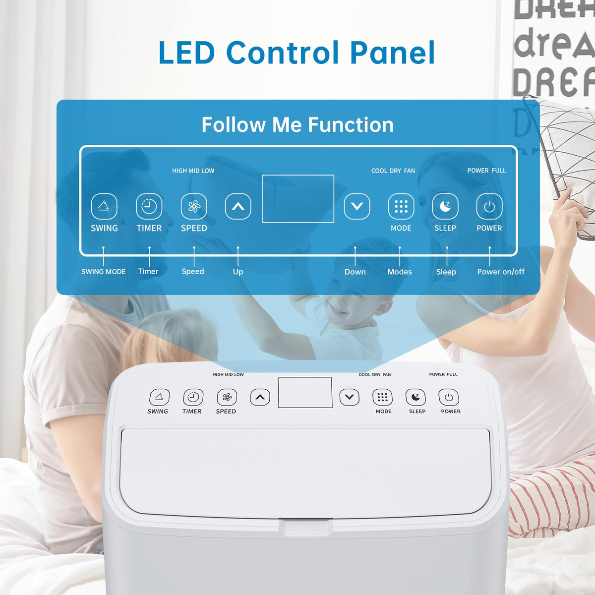 Garvee 3-in-1 Portable Air Conditioner, 14000 BTU (10200 BTU SACC) AC Unit