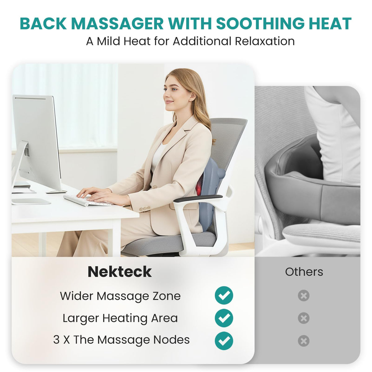 Nekteck Foot Massager with Heat, HSA Eligible FSA Massage Tools Gifts