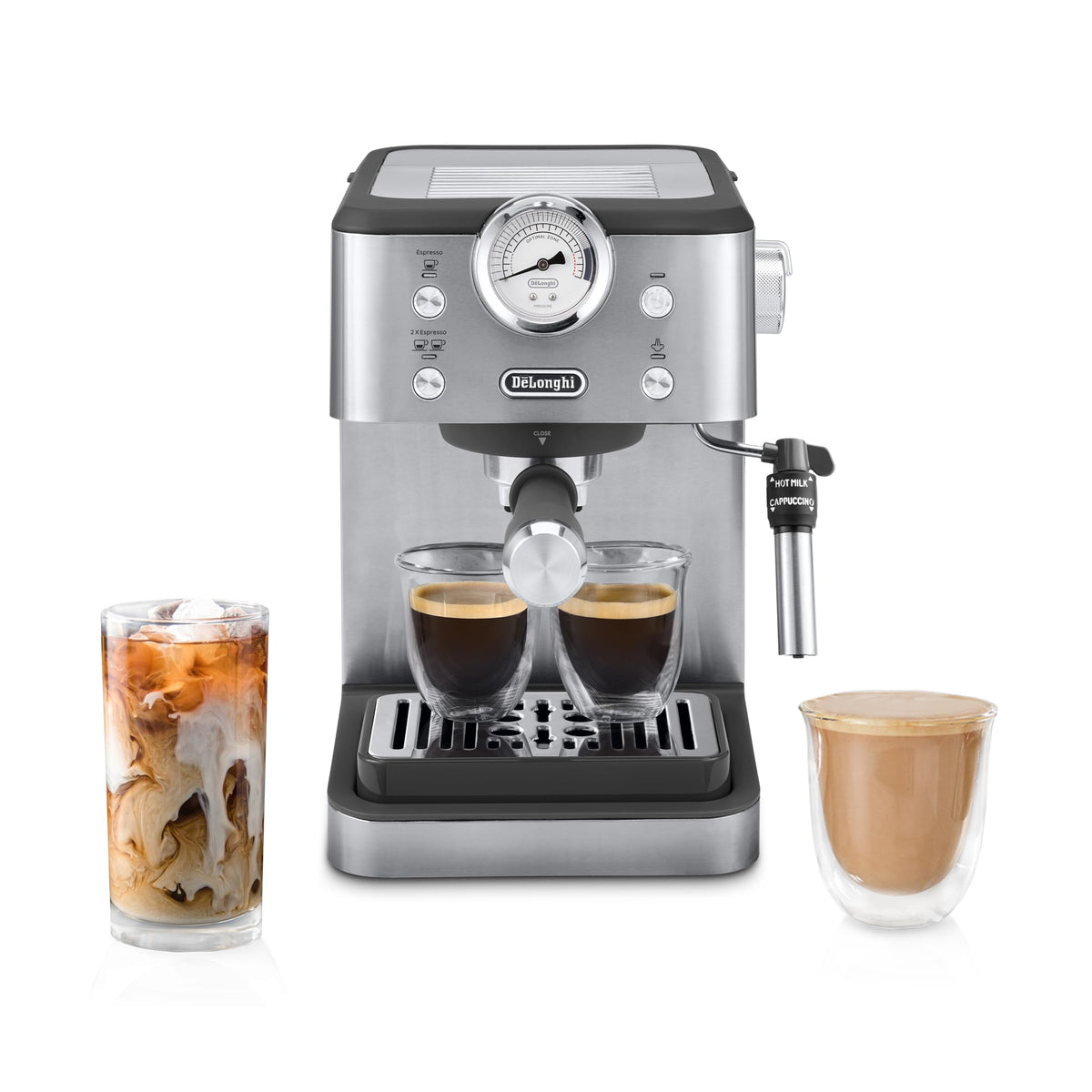 De'Longhi Stilosa Compact Manual Espresso Machine, Manual Milk Frother