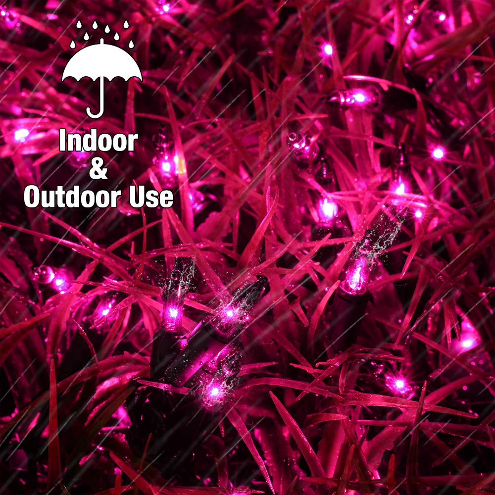 Brizled Orange Halloween Lights, 21.3ft 100-ct Incandescent Halloween String Lights Connectable, UL Certified Orange Light String, Black Wire Mini Light Set for Fall Season Holiday Thanksgiving Tree