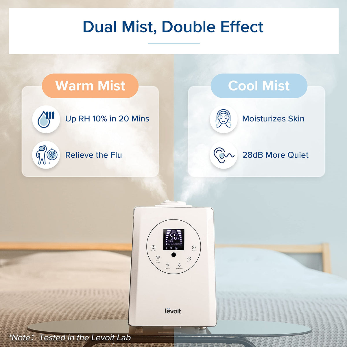 Levoit OasisMist 1000S (10L) Smart Humidifier for Home Large Room Bedroom