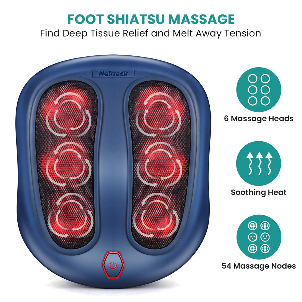 Nekteck Foot Massager with Heat, HSA Eligible FSA Massage Tools Gifts