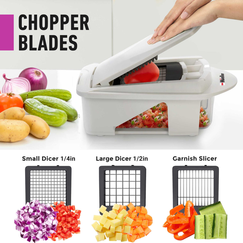 Mueller The Real Original Pro Vegetable Chopper & Mandoline Slicer, 10-in-1