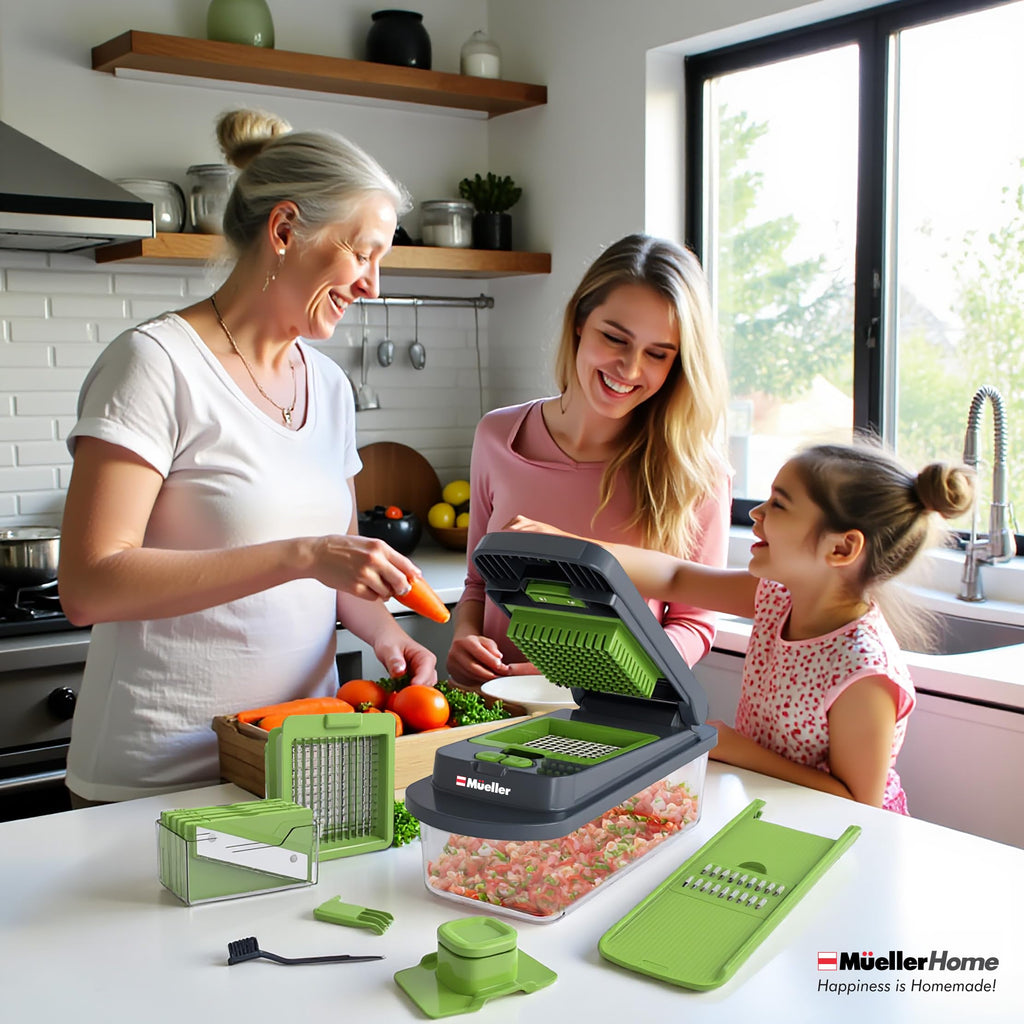 Mueller The Real Original Pro Vegetable Chopper & Mandoline Slicer, 10-in-1