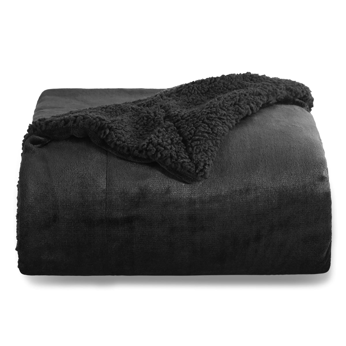 Bedsure GentleSoft Sherpa Fleece Twin Size Blanket for Couch, Non-Heated, Thick and Warm Throw for Women and Men, Soft Fuzzy Plush Twin Blanket for Winter, Charcoal, 60x80 Inches