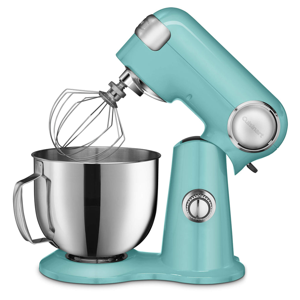 Cuisinart Stand Mixer, 12 Speed, 5.5 Quart Stainless Steel Bowl, Chef’s Whisk, Mixing Paddle, Dough Hook, Splash Guard w/ Pour Spout, Ruby Red, SM-50R, Manual
