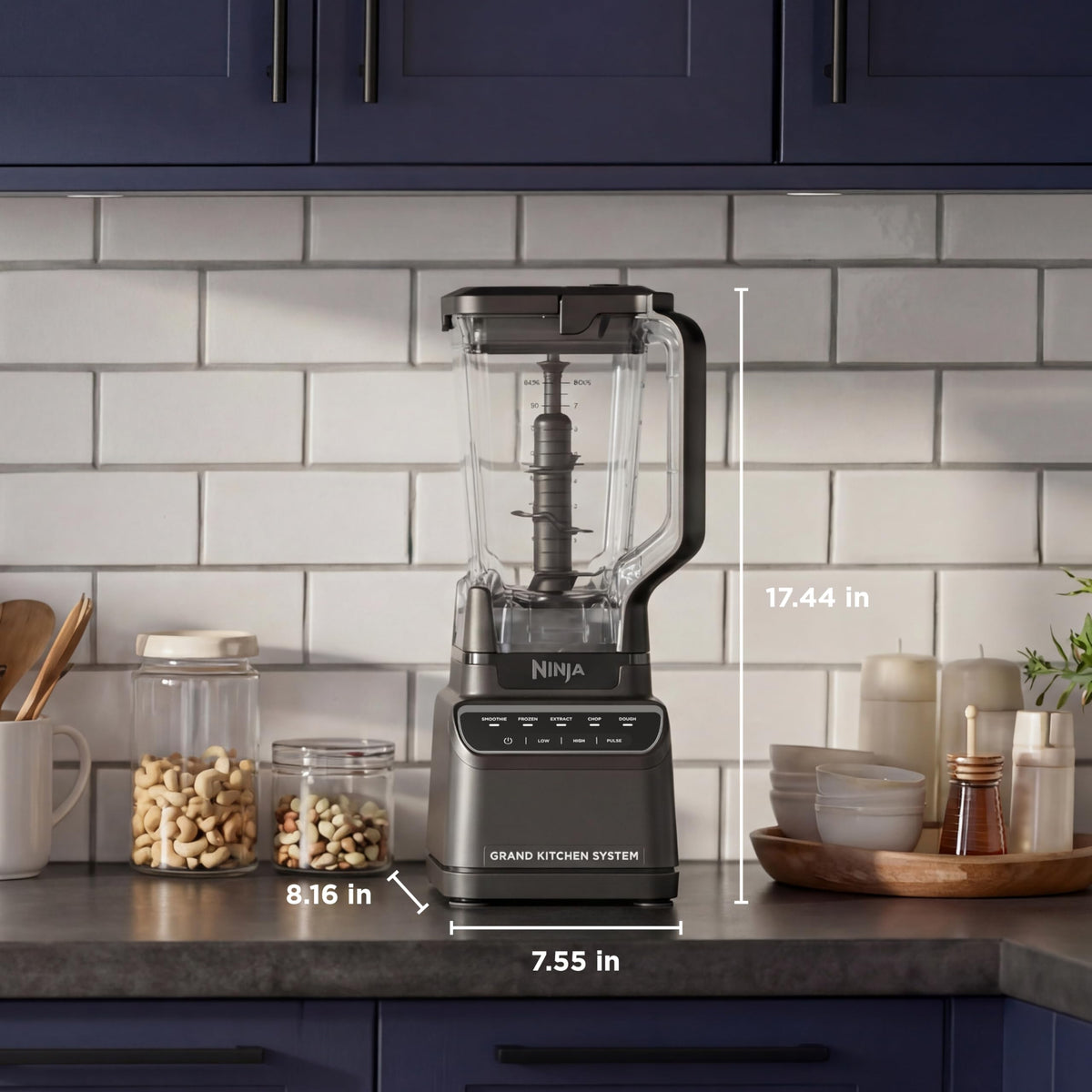 Ninja Kitchen System Pro, 1500W, 72oz Pitcher, 8-Cup, Black, BL770