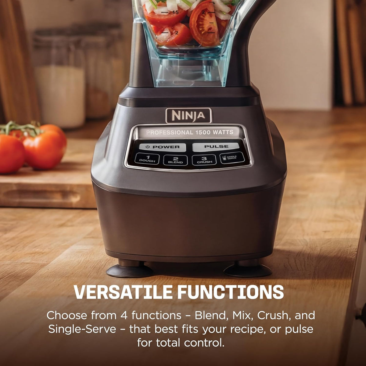 Ninja Kitchen System Pro, 1500W, 72oz Pitcher, 8-Cup, Black, BL770