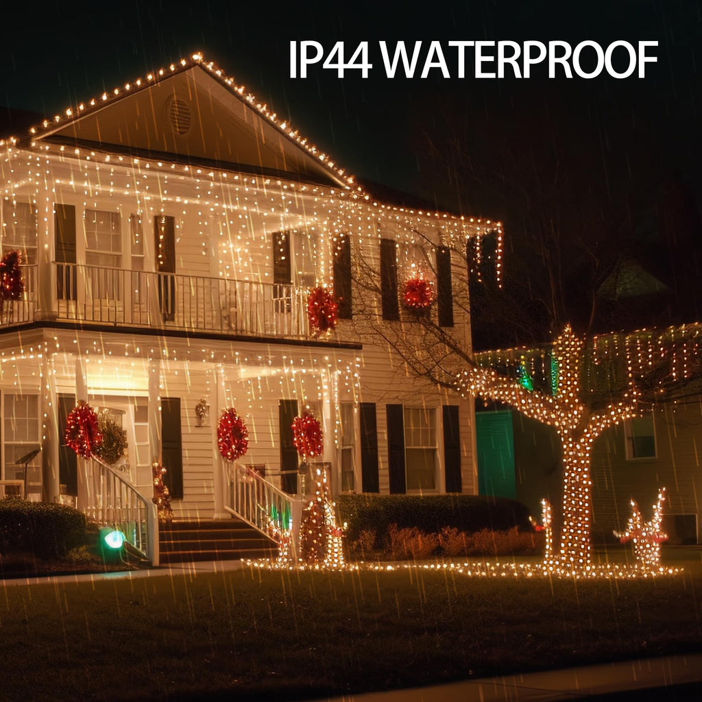 TW SHINE Halloween Lights, 400 LED 132FT Outdoor Halloween Lights Plug in with 8 Modes, Waterproof Christmas Light Outdoor, Indoor Decorations for Party Yard Haunted House Decor, Purple