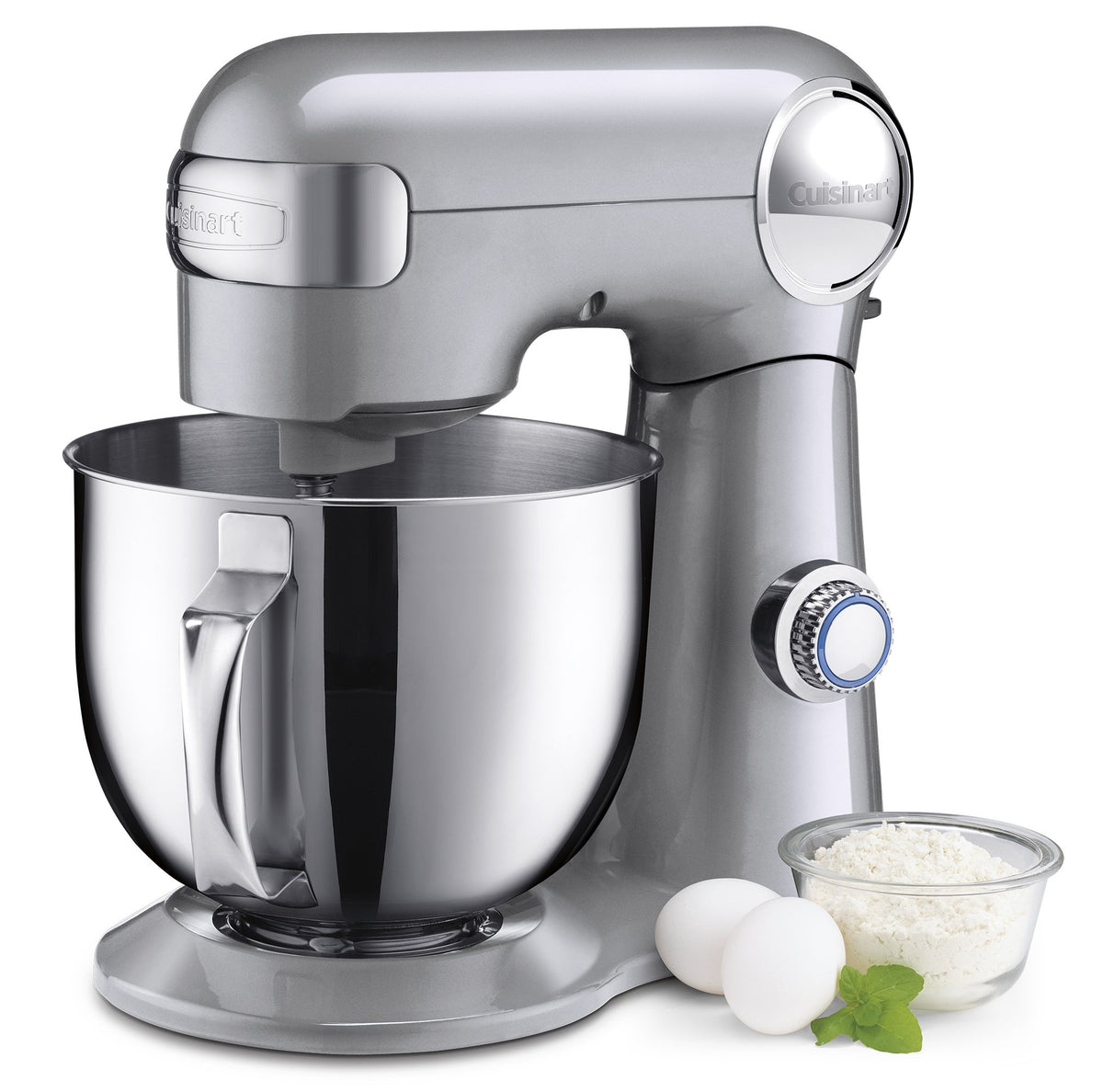 Cuisinart Stand Mixer, 12 Speed, 5.5 Quart Stainless Steel Bowl, Chef’s Whisk, Mixing Paddle, Dough Hook, Splash Guard w/ Pour Spout, Ruby Red, SM-50R, Manual
