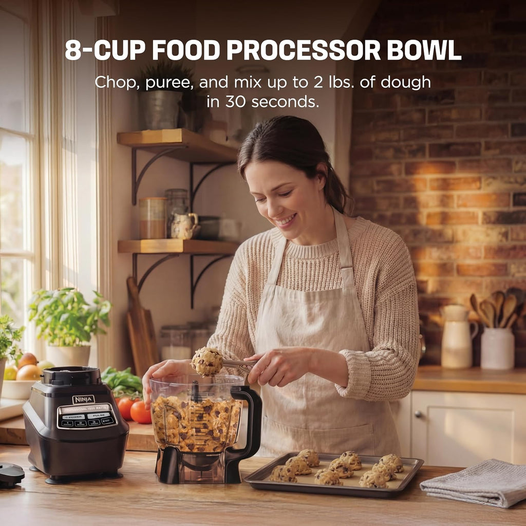 Ninja Kitchen System Pro, 1500W, 72oz Pitcher, 8-Cup, Black, BL770
