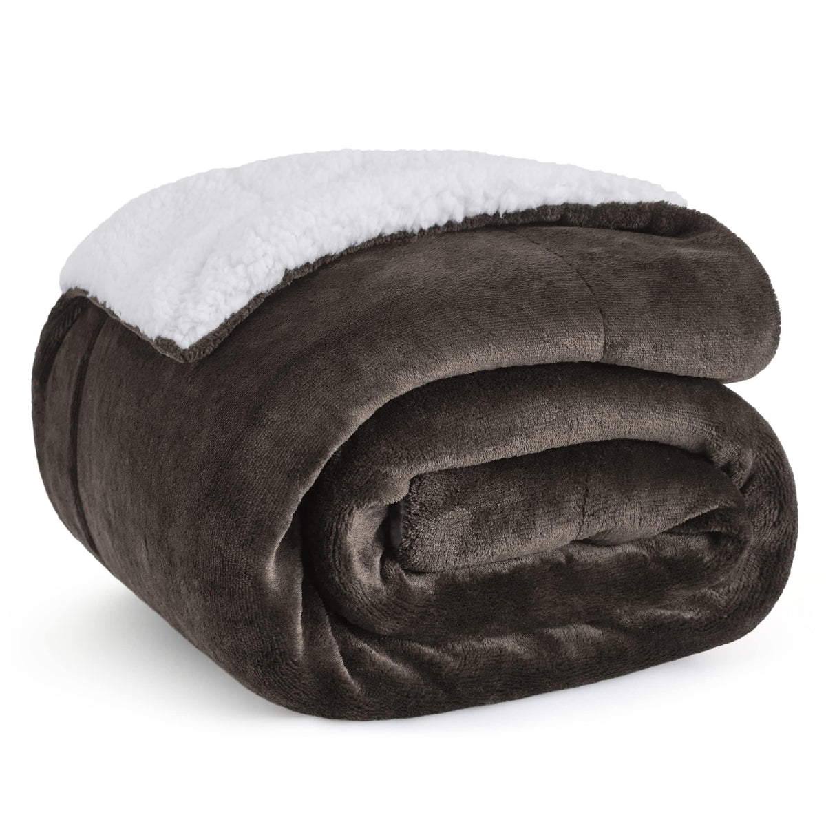 Bedsure GentleSoft Sherpa Fleece Twin Size Blanket for Couch, Non-Heated, Thick and Warm Throw for Women and Men, Soft Fuzzy Plush Twin Blanket for Winter, Charcoal, 60x80 Inches