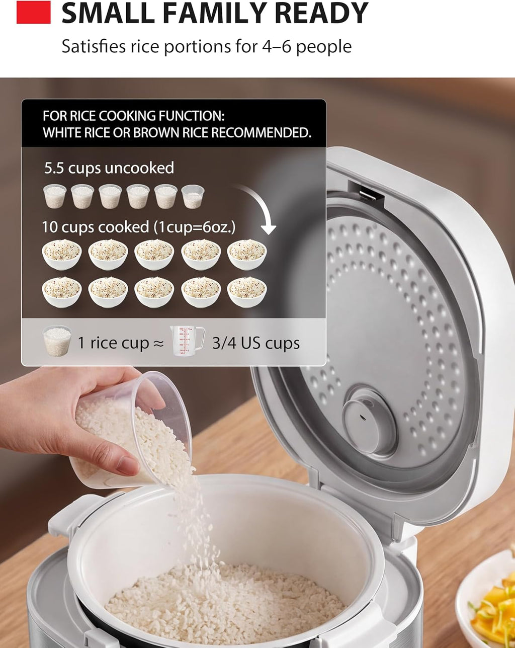 TOSHIBA Rice Cooker Heritage Bento Box, Digital Control, 5.5-Cup Uncooked Rice Capacity, 9 Functions with 3D Heating and 24-Hour Auto Keep Warm