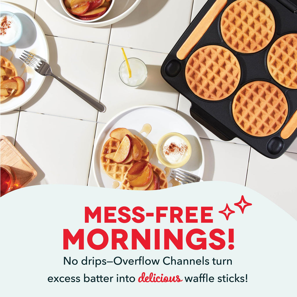 Dash Multi Mini Waffle Maker, Makes 4 Waffles at Once, Graphite