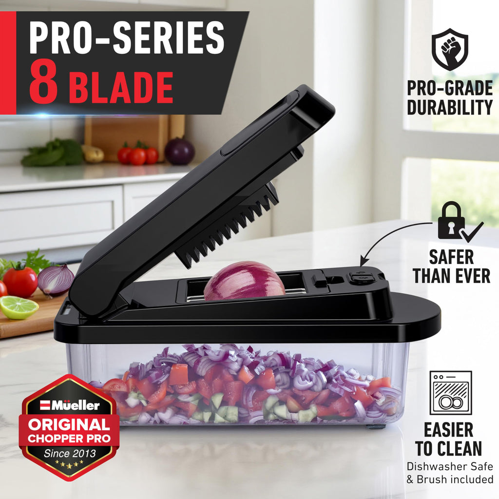 Mueller The Real Original Pro Vegetable Chopper & Mandoline Slicer, 10-in-1