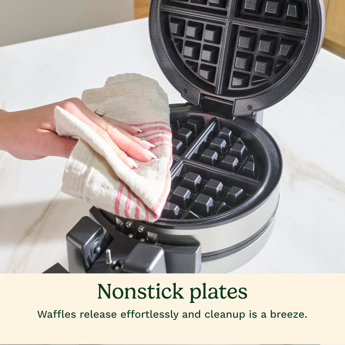 Cuisinart Flip Belgian Waffle Maker, NonStick, Stainless Steel, 1" Thick