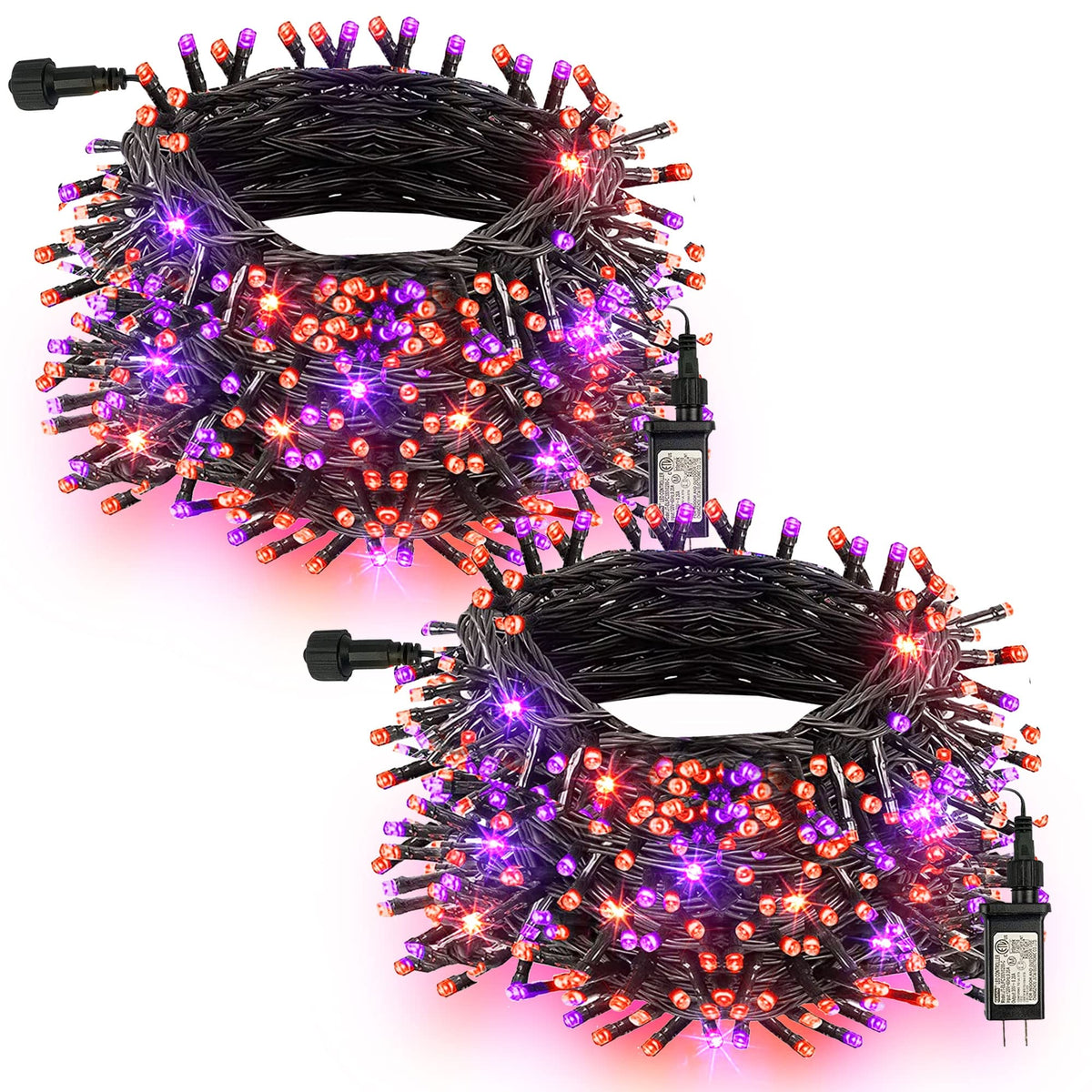 TW SHINE Halloween Lights, 400 LED 132FT Outdoor Halloween Lights Plug in with 8 Modes, Waterproof Christmas Light Outdoor, Indoor Decorations for Party Yard Haunted House Decor, Purple