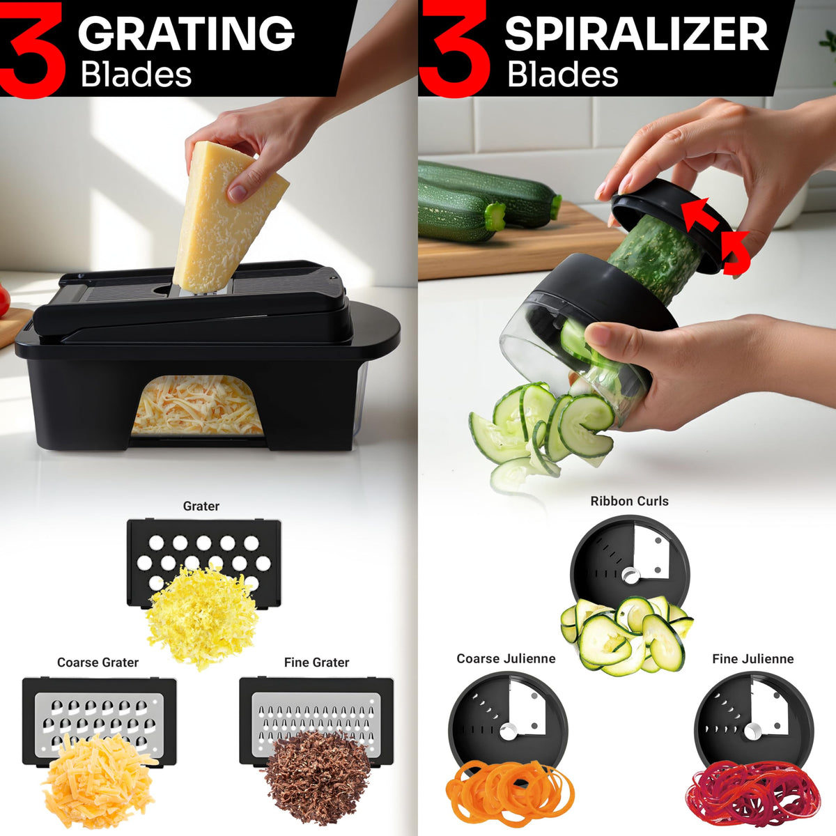 Mueller The Real Original Pro Vegetable Chopper & Mandoline Slicer, 10-in-1