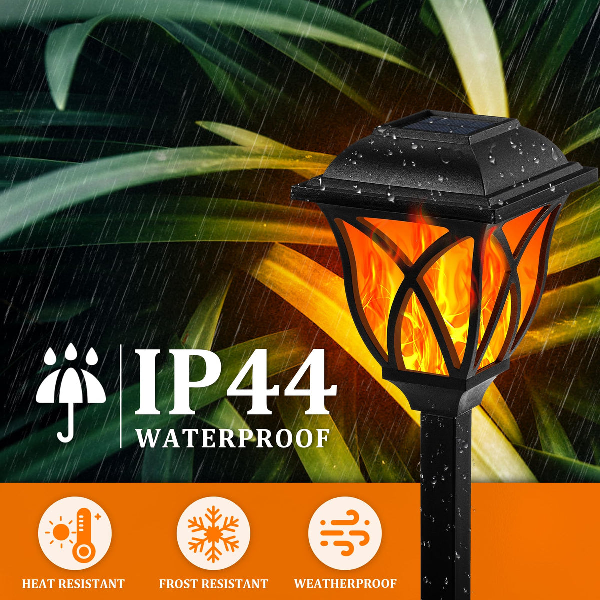 GIGALUMI 6 Pack Solar Lights Outdoor Waterproof, LED Solar Garden Lights