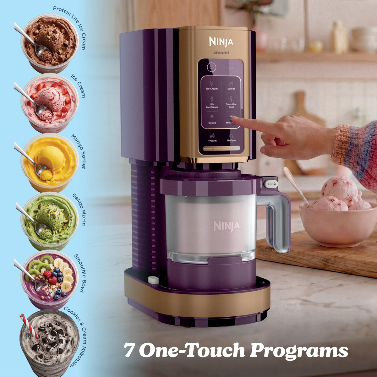 Ninja® CREAMi® 7-in-1 Ice Cream Maker, Ice Cream, Gelato & more, NC299AMZ