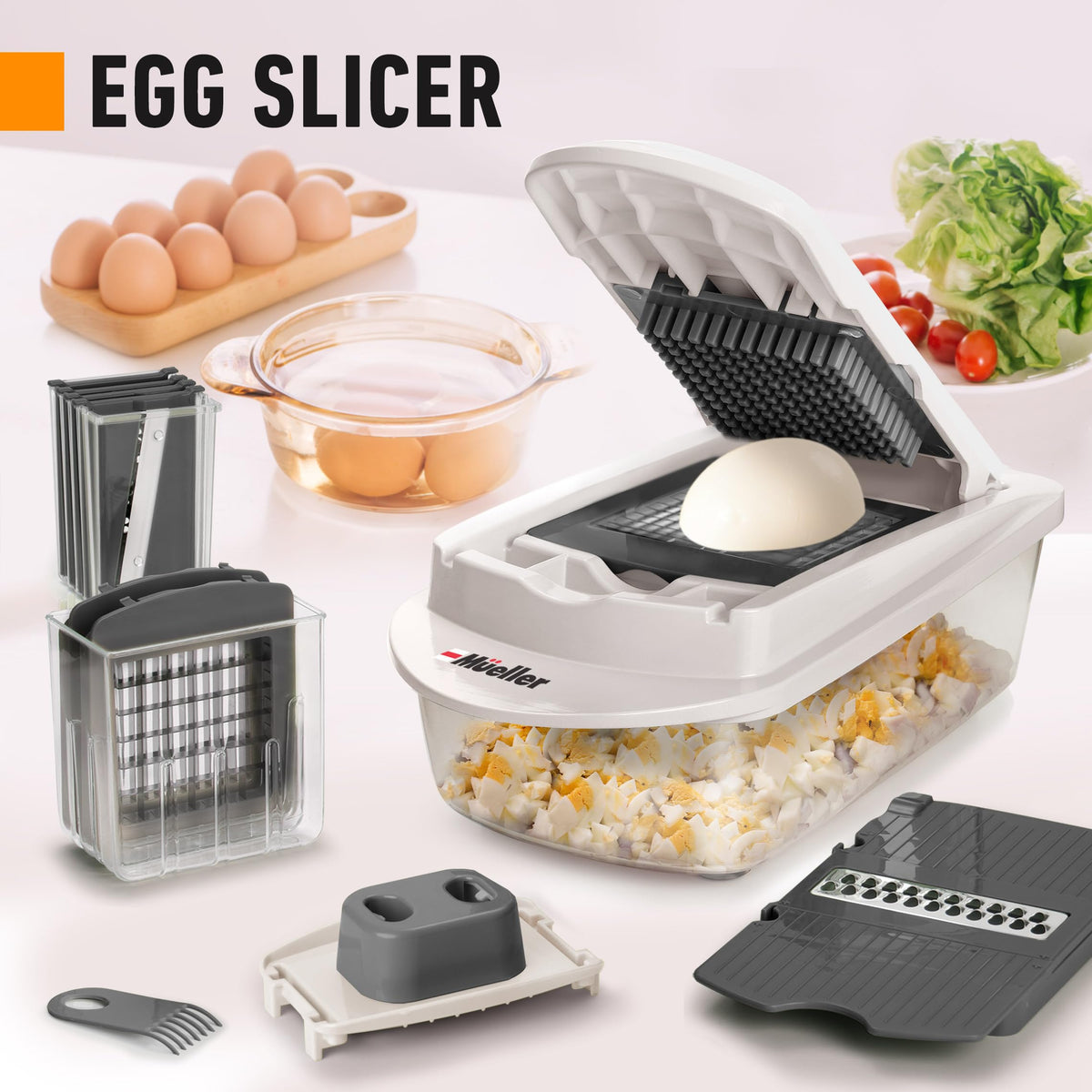 Mueller The Real Original Pro Vegetable Chopper & Mandoline Slicer, 10-in-1