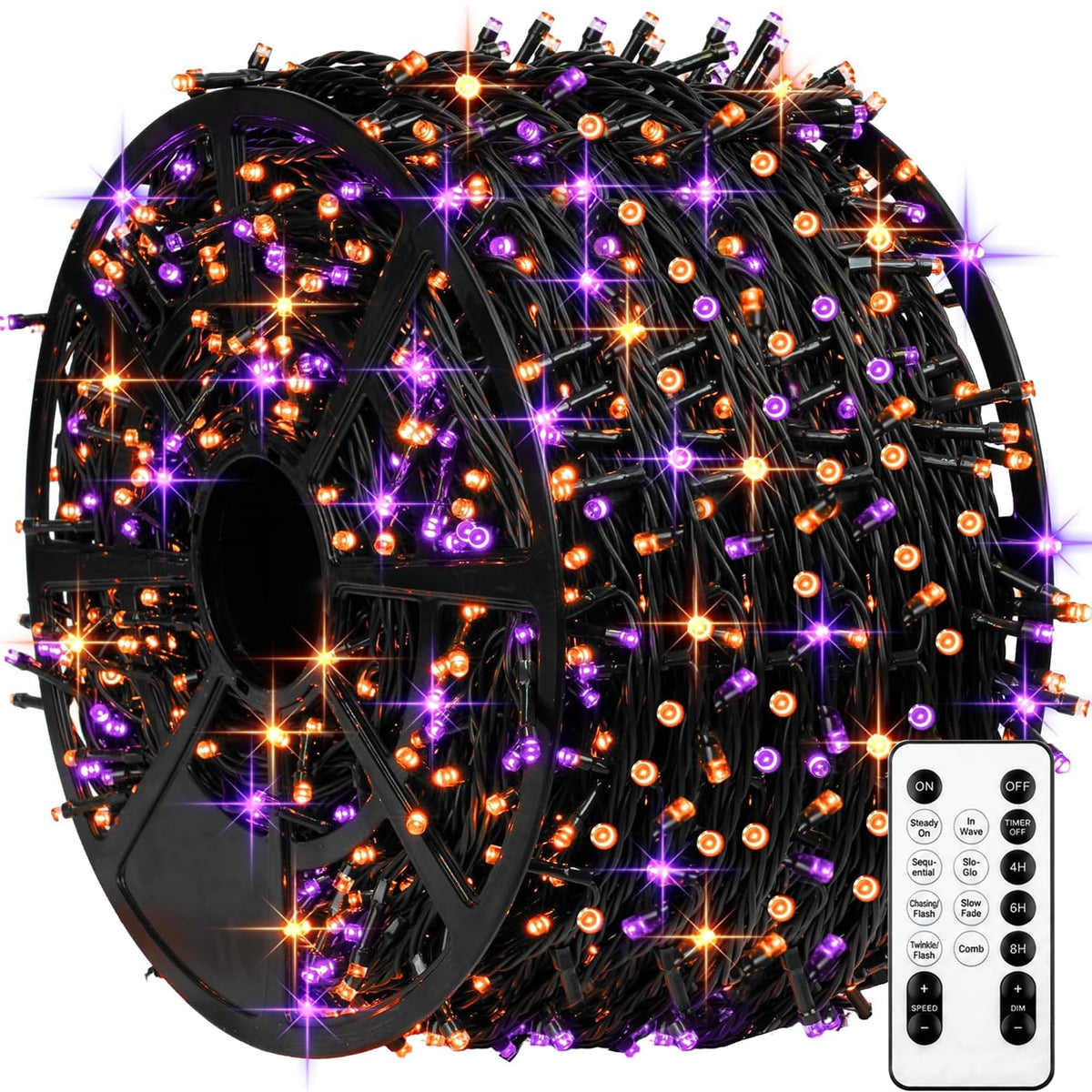 TW SHINE Halloween Lights, 400 LED 132FT Outdoor Halloween Lights Plug in with 8 Modes, Waterproof Christmas Light Outdoor, Indoor Decorations for Party Yard Haunted House Decor, Purple
