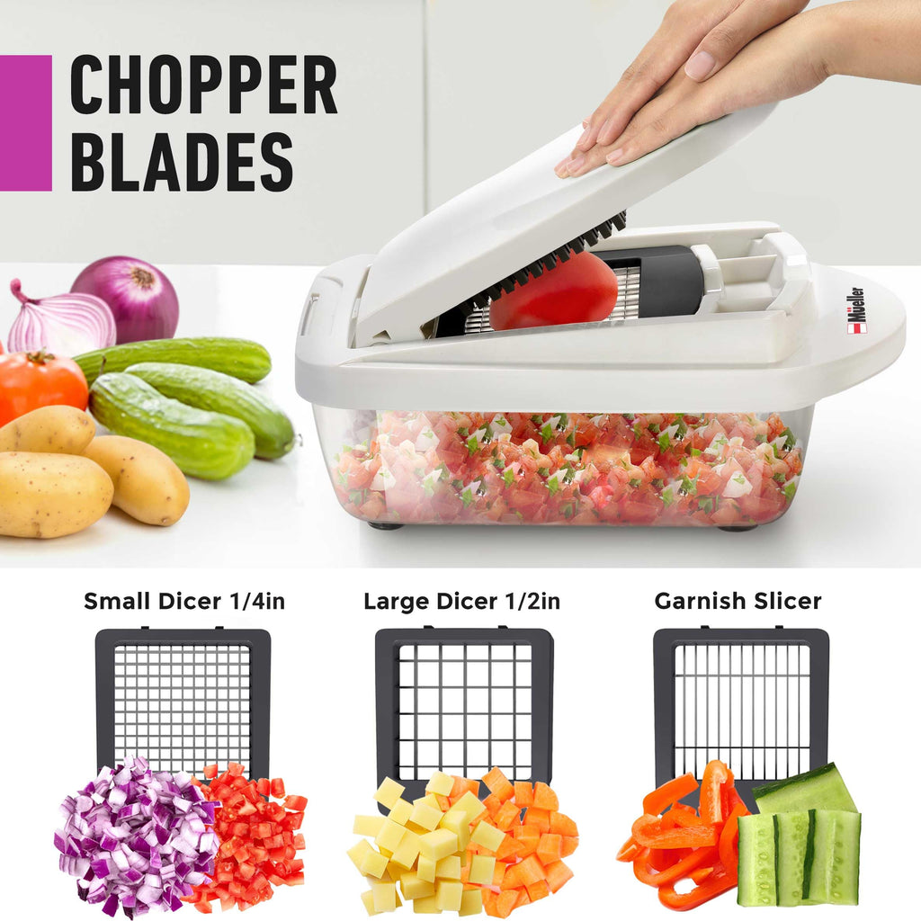 Mueller The Real Original Pro Vegetable Chopper & Mandoline Slicer, 10-in-1