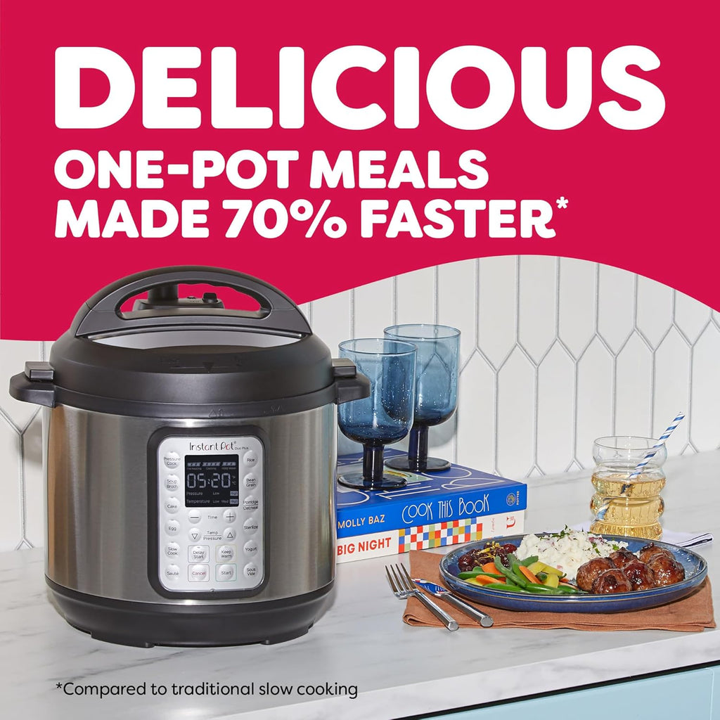 Instant Pot Duo Plus 6 Qt 9-in-1 Electric Pressure Cooker, Stainless Steel