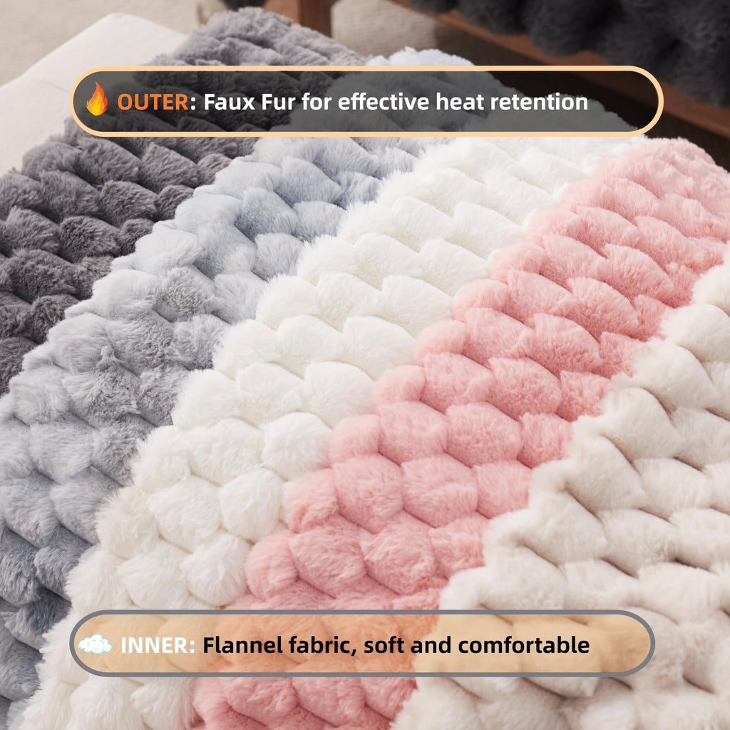 SNUGSUN Heated Blanket Throw Size, Soft and Cozy Electric Heating Blanket for Bed, Automatic Safety System 6 Heating Levels & 4 Hours Auto-Off Gift for Grandma,50" x 60" London Grey