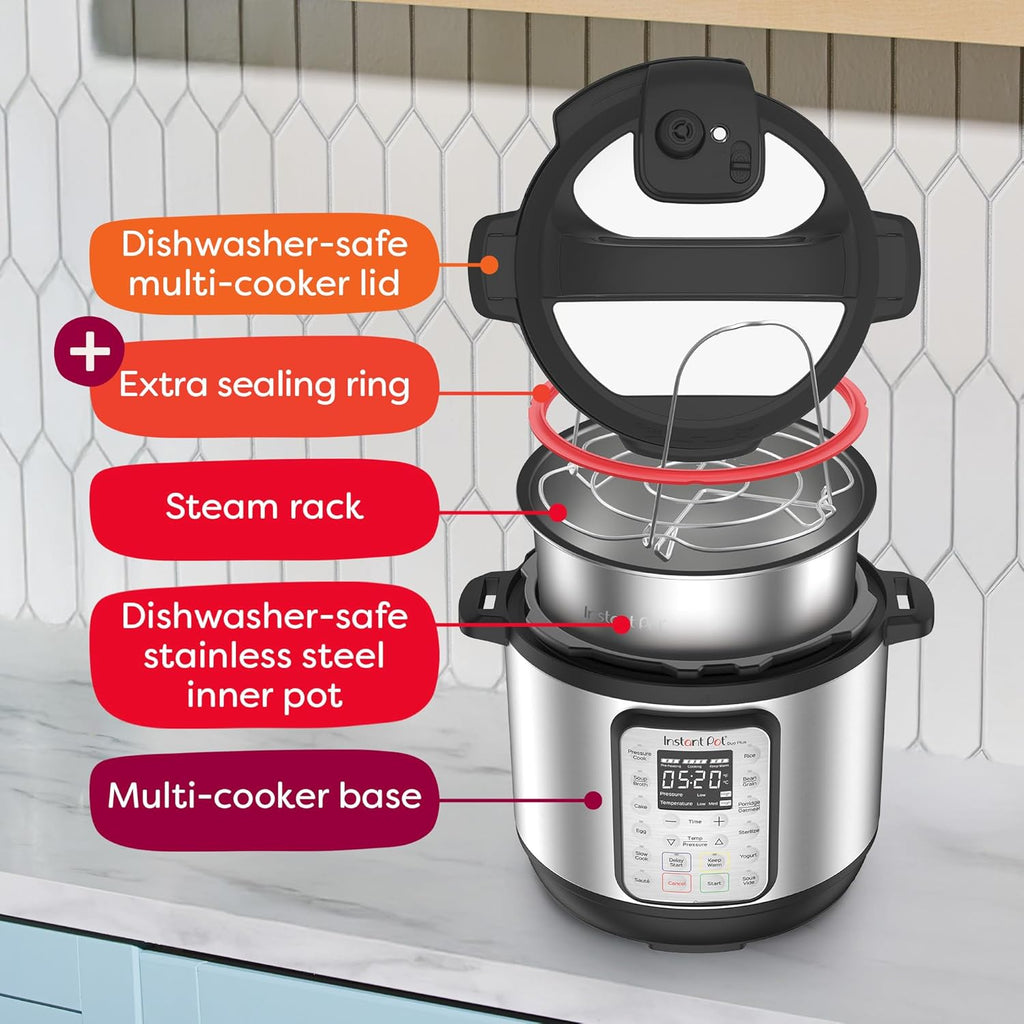 Instant Pot Duo Plus 6 Qt 9-in-1 Electric Pressure Cooker, Stainless Steel