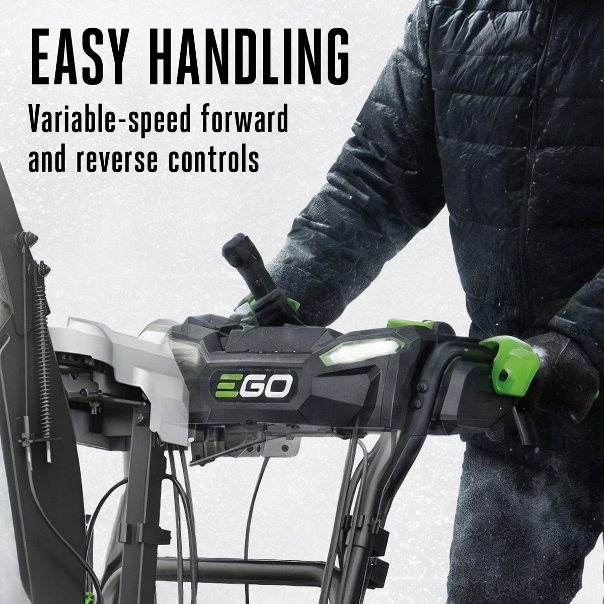 EGO Power+ 21" Electric Snow Blower, Gray/Black, Cordless Steel Auger, Includes (2) 56V 5.0Ah Batteries and Dual Port Charger, SNT2112
