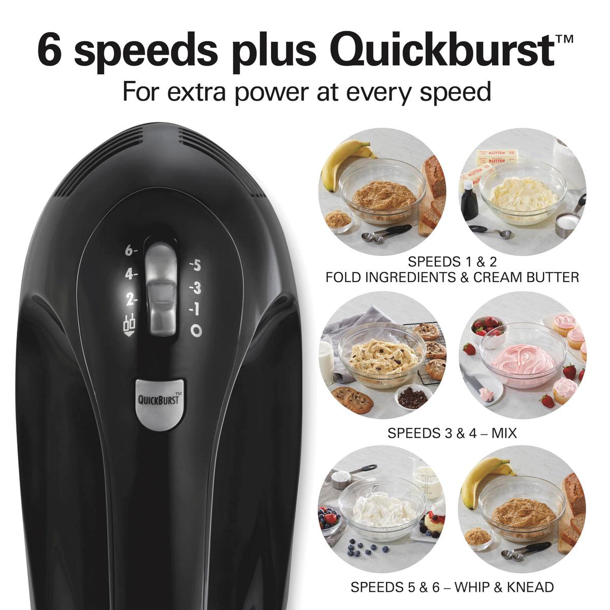 Hamilton Beach 6-Speed Electric Hand Mixer With Easy Clean Beaters