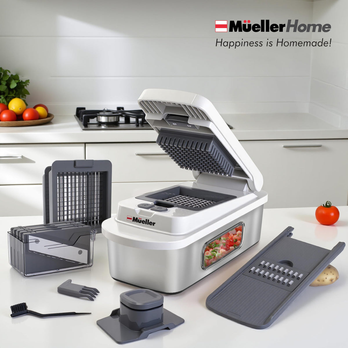 Mueller The Real Original Pro Vegetable Chopper & Mandoline Slicer, 10-in-1