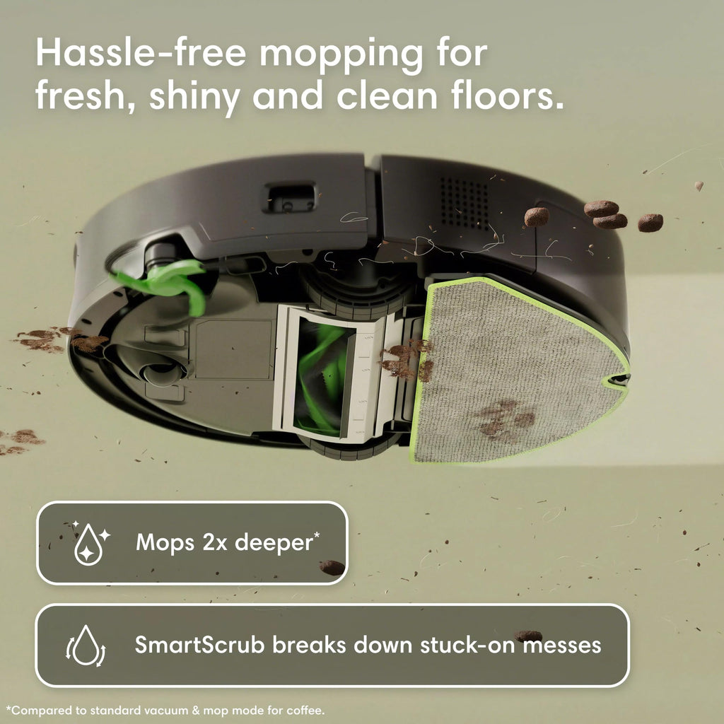 iRobot Roomba 115X Combo Robot Vacuum & Mop with AutoEmpty Dock, 15,000Pa, Self-Empties for 90 Days, Intense Power-Lifting Suction, LiDAR Navigation, Multiple Cleaning Modes, Avoids Mopping Carpet
