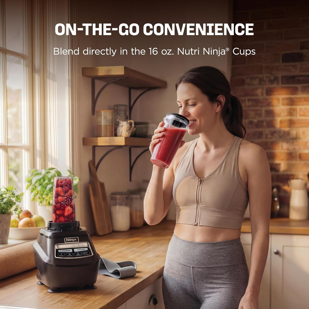 Ninja Kitchen System Pro, 1500W, 72oz Pitcher, 8-Cup, Black, BL770