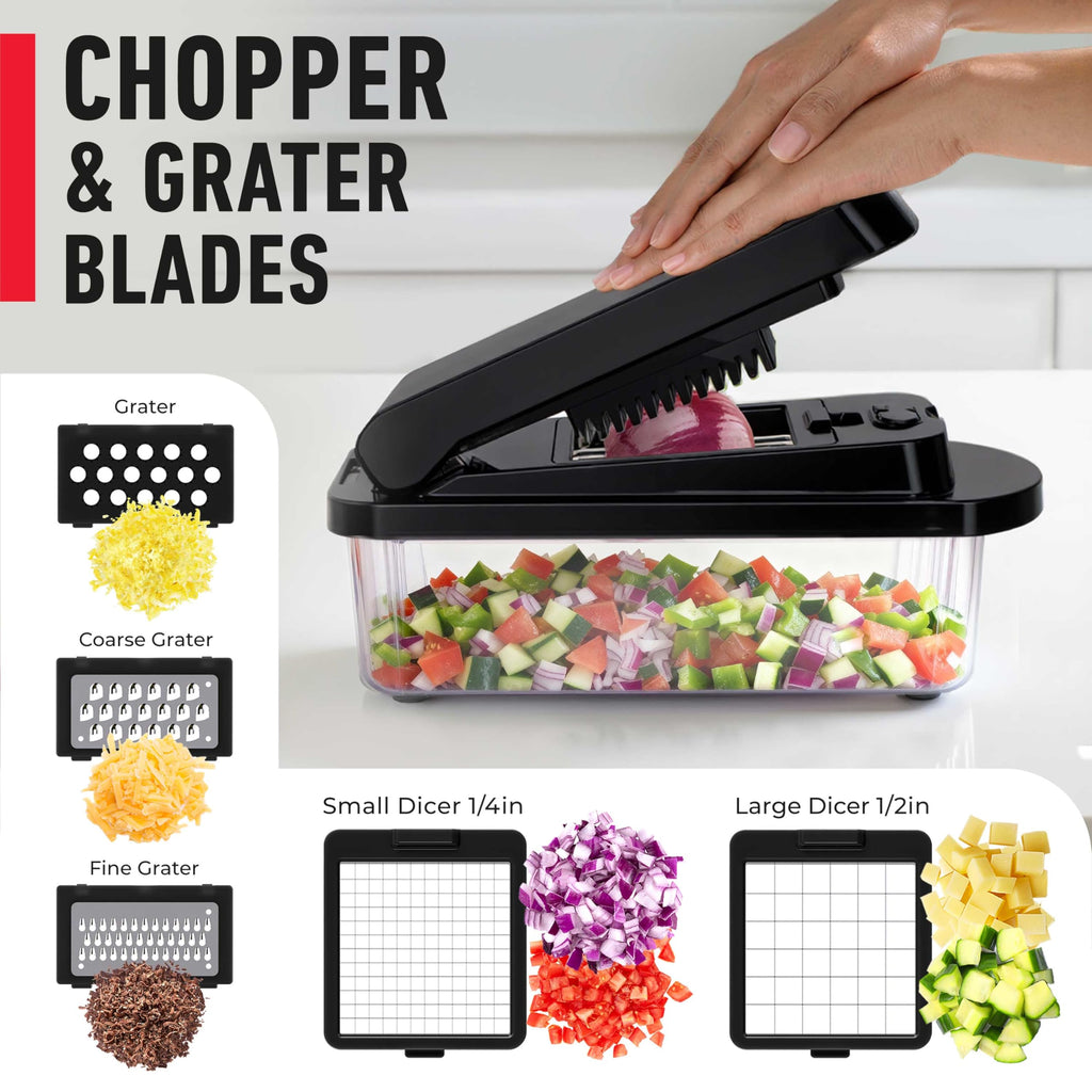 Mueller The Real Original Pro Vegetable Chopper & Mandoline Slicer, 10-in-1
