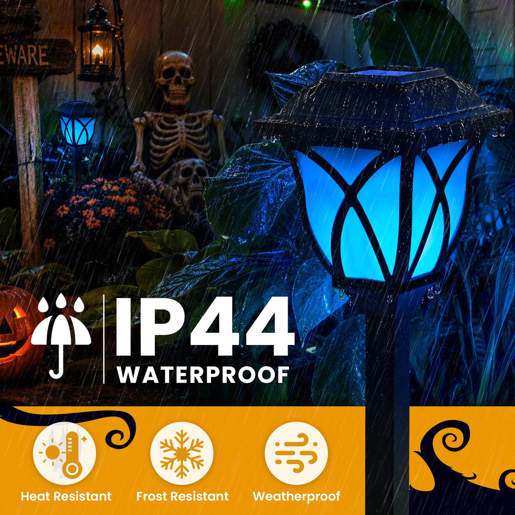 GIGALUMI 6 Pack Solar Lights Outdoor Waterproof, LED Solar Garden Lights
