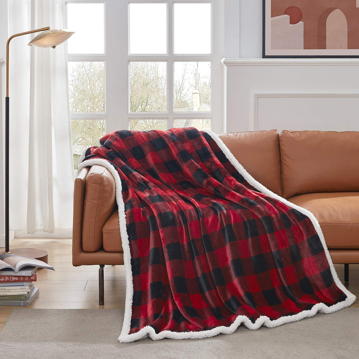 Touchat Halloween Blanket Twin Size 60" X 70"，Fall Autumn Harvest Sherpa Fuzzy Fluffy Soft Cozy Blankets, Fleece Flannel Plush Microfiber Throw for Couch Bed Sofa, Halloween Decor (Orange)